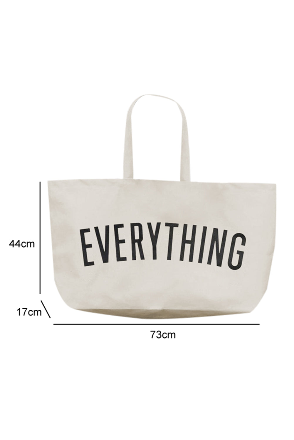 White EVERYTHING Large Canvas Tote Bag